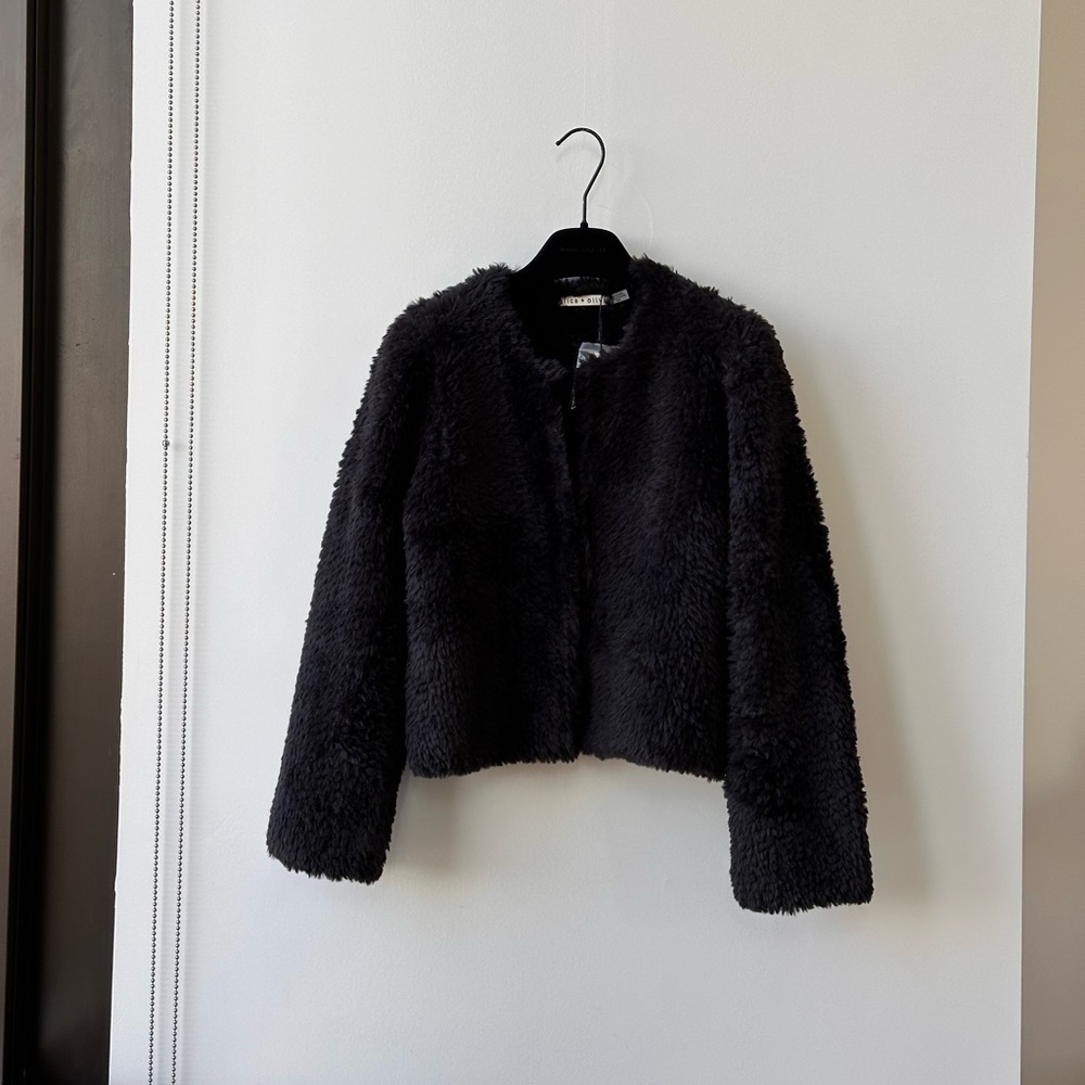 Alice + Olivia Fawn Faux Fur Jackets - Picture 2 of 6